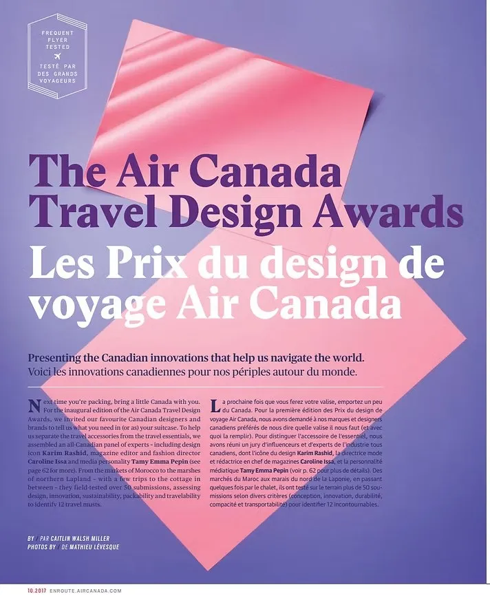 Air Canada enRoute — Travel Design Awards opener