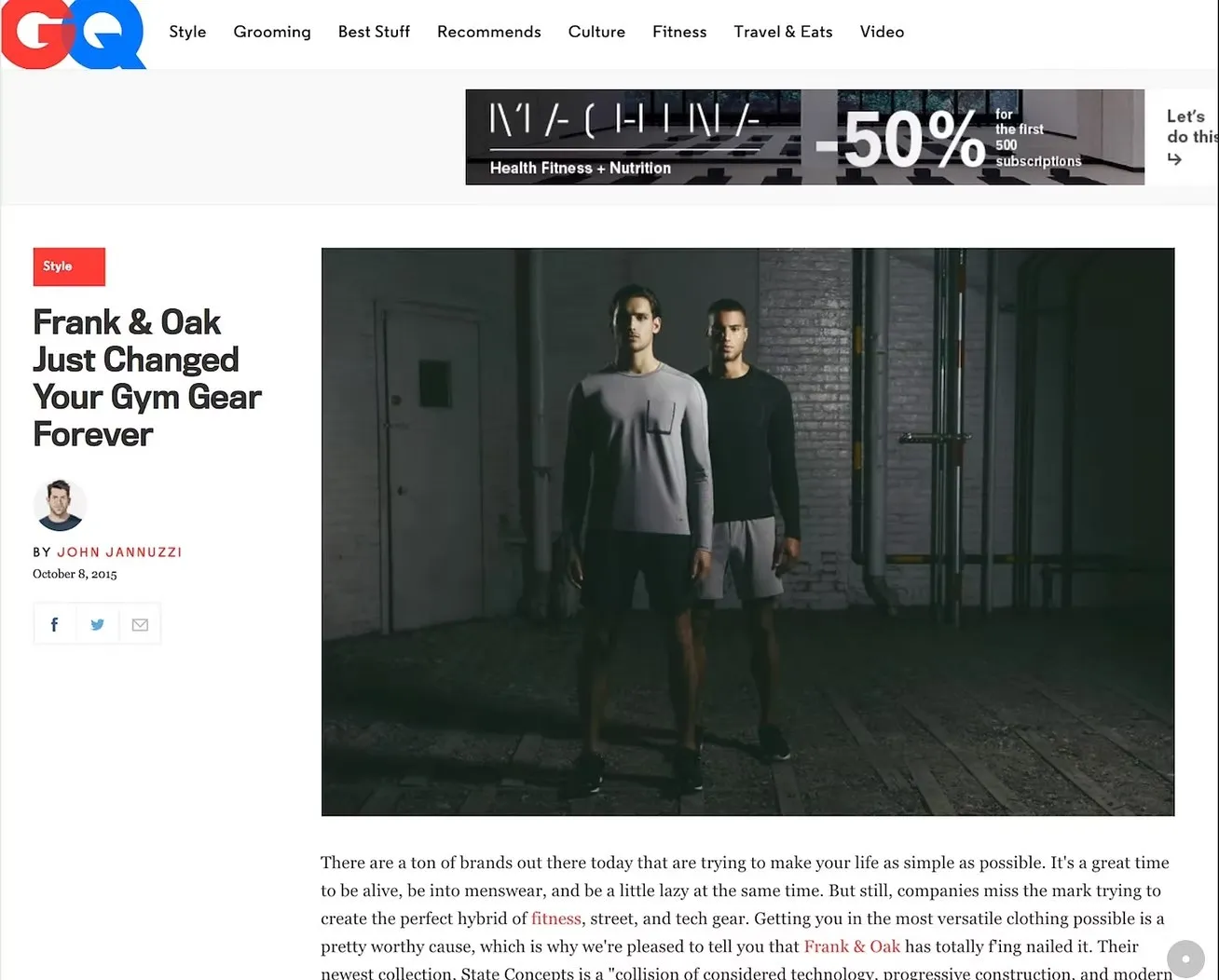 Frank & Oak Just Changed Your Gym Gear Forever