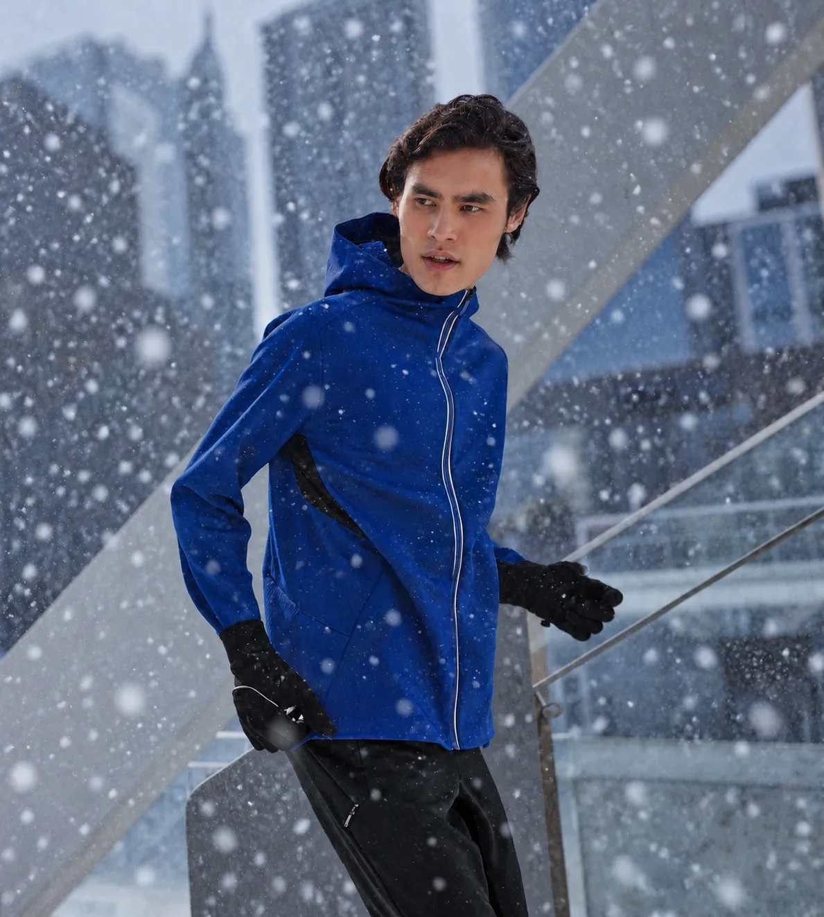 Aviate — running through snow in the city