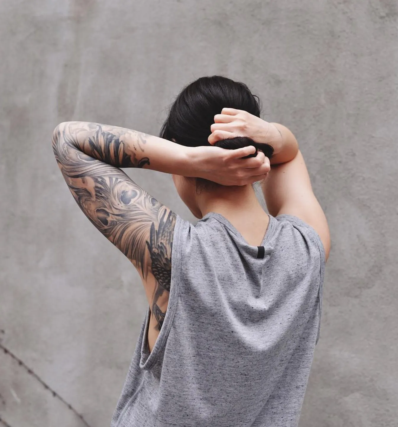 State Concepts — grey muscle tank